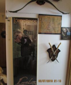 UNITED CUTLERY Lord of the Rings Fighting Knives of Legolas Greenleaf – Officially Licensed, Sharp Stainless Steel Blades, Metal Guard and Pommel – Detailed Replicas for LOTR Fans - 22 3/8” Overall 23 81HBVfyGzeL