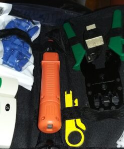 SGILE 9-in-1 Portable Crimping Tool Kit, 8P8C 6P6C 4P4C Connectors, RJ11/RJ12/RJ45 Cat5 Cat5e Network/Phone Cable Tester, Black 31 81HBYjxNn4L