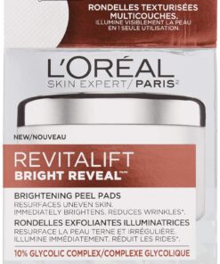 Alternative view of L'Oréal Paris Revitalift Bright Reveal Anti-Aging Exfoliating Peel Pads with Glycolic Acid, Reduce Wrinkles & Brighten Skin, 30 Count (Pack of 1)