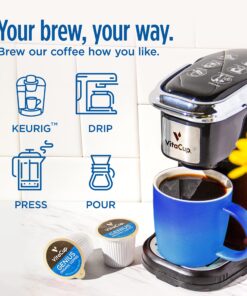 VitaCup Genius Keto Coffee Pods with MCT Oil, Turmeric and Vitamins B1, B5, B6, B9, B12, D3 for Energy & Focus in Recyclable Single Serve Pod Compatible with K-Cup Brewers Including Keurig 2.0 Genius + MCT 16 Count (Pack of 1) 27 81HDDRxGe4L