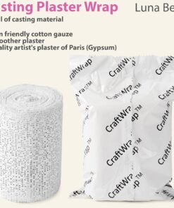 Craft Wrap Plaster Cloth - Plaster of Paris - Belly Casting Kit Pregnancy - Plaster (1 Pack, 4'' X 180'') - Plaster Bandages for Craft Projects & Art - Plaster Strips - Paper Mache for Masks, Scenery Single Pack 24 81HE9uxY4sL