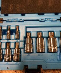 Capri Tools XZN Triple Square Spline Bit Socket Set, Metric, 10-Piece XZN Bit Set / Standard Length 27 81HFF44Hg L