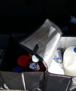 Cargo Foldable Multi Compartment Fabric Car Truck Van SUV Storage Basket Trunk Organizer and Cooler Set,Black,AK-018 Black 45 81HG1C iaHL