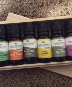 Plant Therapy Top 6 USDA Organic Essential Oil Set - Lavender, Peppermint, Eucalyptus, Lemon, Tea Tree 100% Pure, Natural Aromatherapy, for Diffusion & Topical Use, Therapeutic Grade 10 mL (1/3 oz) Top 6 Organic 0.33 Fl Oz (Pack of 6) 35 81HGYTNwRdL