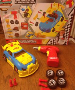 Liberty Imports Take Apart Racing Car Toys - Build Your Own Assembly Vehicle with 30 Piece Constructions Set and Working Electric Drill - Engine Sounds & Lights 27 81HH6 DjauL