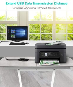 BlueRigger USB Extension Cable (32FT/10M, Long Active USB2.0 Extender, Male to Female Repeater, Data Transfer Cord)- for Game Consoles, Printer, Camera, Keyboard, Hard Drives USB 2.0 32FT 17 81HHXuYAXQL