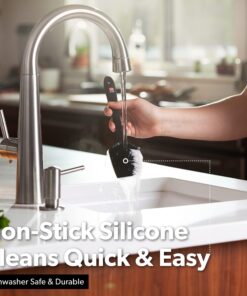 DI ORO Silicone Spatula Set - Rubber Kitchen Spatulas for Baking, Cooking, & Mixing - 600°F Heat-Resistant & BPA Free Silicone Scraper Spatulas for Nonstick Cookware - Dishwasher Safe (3pc, Black) 34 81HHygHTIlL 2