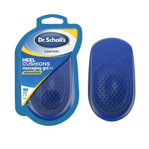 Dr. Scholl's Heel Cushions with Massaging Gel Advanced // All-Day Shock Absorption and Cushioning to Relieve Heel Discomfort (for Men's 8-13, Also Available for Women's 6-10) Men 8-13