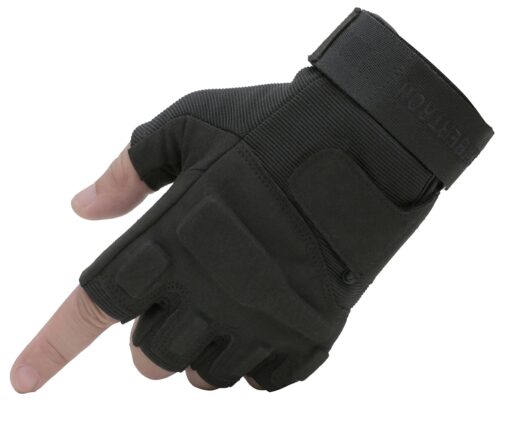 Seibertron S.O.L.A.G 1/2 Finger / Fingerless / Half Finger Multi-function Sports Gloves Black Large