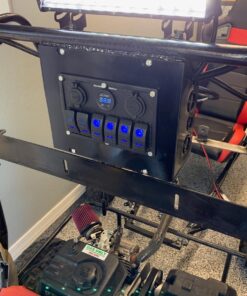 6 Gang Waterproof Rocker Switch Panel Blue LED Digital Display Voltmeter Dual 5V USB Charger Socket DC 12V Slot, 5 Pin Lighting Toggle Switches with 15A Fuse for RV Truck Car Marine Boat Vehicle 6 gang S0016B 24 81HJ2kwplxL