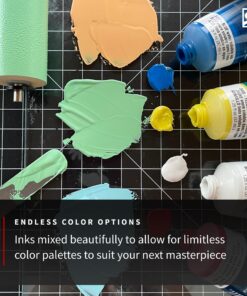 Speedball Deluxe Block Printing Kit - Includes Inks, Brayer, Bench Hook, Lino Handle and Cutters, Speedy-Carve Block, Mounted Linoleum Block Deluxe Block Printmaking Kit 18 81HJGxYZ9dL