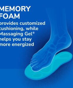 Dr. Scholl's Memory Fit Plus Massaging Gel, Comfort Insoles, Memory Foam & Gel, All-Day Comfort, Arch Support, Distributes Pressure,Shock Absorbing,Trim Insert to Fit Shoe, Women Size 6-10, 1 Pair 13 81HJIy1WzeL