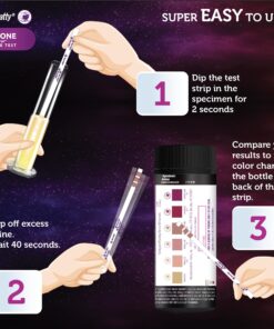 100ct Triple Test Ketone Strips | Complete KIT | 3X Urine Accuracy for Ketogenic, Ketosis, Low-carb, Paleo & Keto Diets | Urinalysis Test Tube, Travel Pouch & Built-in Color Chart 1 9 81HJsKZfOZL