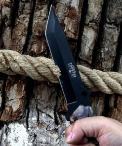 Mossy Oak Fixed Blade Hunting Knife Set - 2 Piece, Full Tang Handle Straight Edge and Gut Hook Blades Game Processing Knife, Sheath Included 30 81HL5ggJDrL