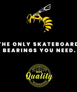 Yellow Jacket Premium Skateboard Bearings, Pro Longboard Bearings, 608, ABEC 9, Racer Red (Pack of 8) Stripes - ABEC 9 1 9 81HL8EfYZL