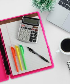 Dexas 3517-806 Slimcase 2 Storage Clipboard with Side Opening, Neon Pink. Organize in Style for Home, School, Work, or Trades! Ideal for Teachers, Nurses, Students, Homeschooling, and Beyond. 11 81HMYFsyBDL