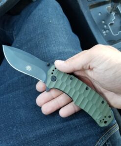 Off-Grid Knives - Rapid Fire Ranger, Camping & Hunting Knife, Cryo D2 Blade Steel with Olive Drab G10 Scales, Deep Clip, Left or Right Carry, Survival, Hiking, Fishing, Boating, Bushcraft OD Green 40 81HNBg4kDxL