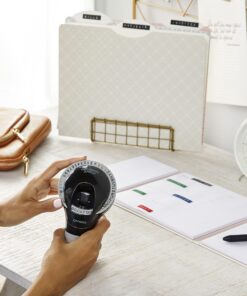 DYMO 3D Plastic Embossing Labels for Embossing Label Makers, White Print on Red, 3/8'' x 9.8', 1-roll Pack (520102) 8 81HOMuFsrtL