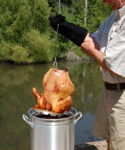 Bayou Classic 0835 Complete Poultry Rack Set Includes Perforated Aluminum Rack Lift Hook 2-oz Seasoning Injector 12-in Fry Thermometer and 3 Detachable Skewers 9 81HOcNKd88L 2