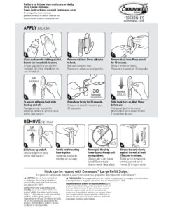 Command Large Traditional Plastic Hook, Brushed Nickel, 1-Hook, 2-Strips, Organize Damage-Free 31 81HPDbGmwfL