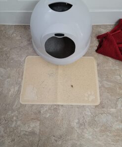 PET MAGASIN Cat Litter Mat (2-Mat Set) - Soft and Durable Pet Litter Mats for Cats, Dogs, and Puppies - One Big (24.5'' x 16.5'') and One Small (15.5'' x 12.5) Medium 34 81HQ7Cfj QL