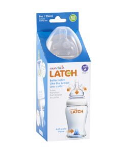 Munchkin® Latch™ BPA-Free Baby Bottle, White 8 Ounce, 1 Pack 8 Ounce (Pack of 1) 29 81HQGkDGE6L