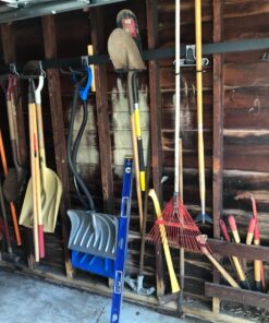 Rubbermaid FastTrack Wall Mounted Storage and Organization System Rail for Home and Garage, Horizontal 48", Holds up to 1,750 pounds, Black, Perfect for Yard Tools/Sports Equipment/Ladders 48" Rail 42 81HQla74jmL