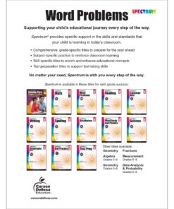 Spectrum 6th Grade Math Word Problems Workbook, Ages 11 to 12, Grade 6 Math Word Problems, Fractions, Decimals, Percents, Statistics, Algebra 1 Prep, and Geometry Workbook - 128 Pages 10 81HQyJmVOHL