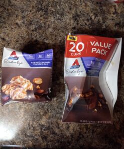 Atkins Peanut Caramel Cluster Bar, Dessert Favorite, High in Fiber, 3g Net Carb, 1g Sugar 27 81HRGBjSQ0L