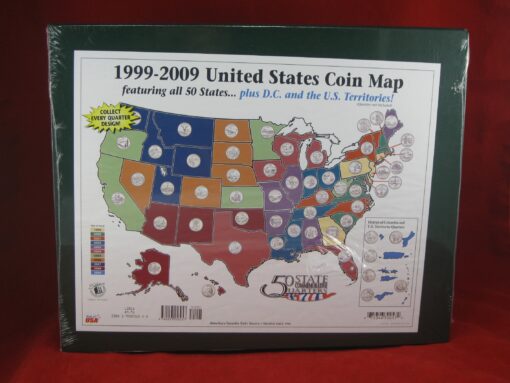 Littleton 50 State Quarter Display Map Folder