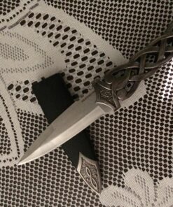 Ace Martial Arts Supply New Scottish Celtic Gaelic Twist Knot Blue Ruby Gemstone Wicca Dirk Dagger Knife, 9-Inch 51 81HSflzYp2L