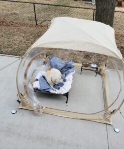 EighteenTek Holiday Decoration Sports Tent with Sealed Floor - Instant Tent Shelter - Outdoor Bubble Tent 1-6 Person - Rain Tent Camping Sun Shelter Pop Up - Clear, Patent Protected Design 72"x72"x65"h 63 81HSi8NTLIL 1