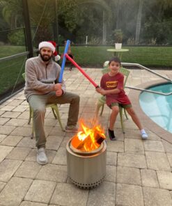 Solo Stove Ranger with Stand Portable Outdoor Fire Pit Stainless Steel Firepot for Wood Burning and Low Smoke Great Fire Pits for Outside | 15x12.5 Inch Outside Fire Pit w/o Removable Ash Pan & Base Plate 33 81HSlXfCYXL