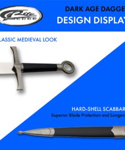 Szco Supplies Medieval Dark Age Dagger black, 15.5 inches 7 81HT58CSyZS