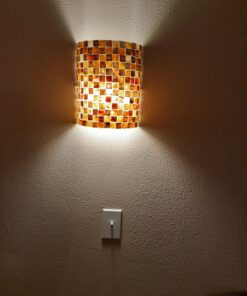Chloe Lighting CH3CD28BC08-WS1 Shelley Mosaic 1-Light Wall Sconce, 9.8 x 8.3 x 4.1", Black 15 81HUhS5iQ7L