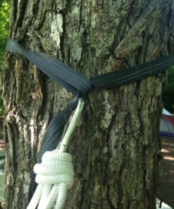 OuterEQ Portable Parachute Nylon Fabric Travel Camping Hammock Blue/Grey Approx 275cm x 140cm 14 81HWBC302pL