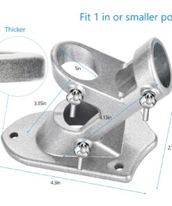 Flag Holder, Flag Bracket, Heavy Duty House Flag Pole Holder Bracket, Aluminum Mount - Stainless Steel Hardware - Strong and Rust Proof - 1" Inner Diameter (Silver-1Pack) Silver-1Pack 20 81HWFr5 5S