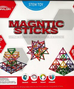 MONILON 160 Pcs Magnet Building Sticks Kids Toys, Lengthen Magnetic Construction Building Blocks Set 3D Brain Training Learning Educational DIY STEM Toys 32 81HWWqDTDHL