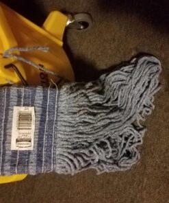 Rubbermaid Commercial Products Universal Headband Blend Mop, Blue, Looped Ends to Reduce Fraying, Heavy Duty Industrial Wet Mop For Floor Cleaning Office/School/Stadium/Lobby/Restaurant Single 11 81HWYYGU8mL