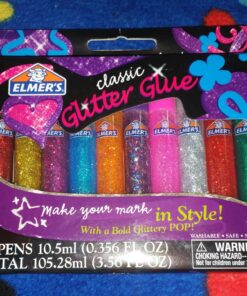 ELMERS E199 Elmer's 3D Washable Glitter Glue Pens, Classic Rainbow, Pack of 10 Pens - Great For Making Slime 54 81HWnpIJ84L