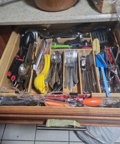 Totally Bamboo Kitchen Drawer Organizer, Expandable Silverware Organizer and Utensil Holder, 8 Compartments with Dividers 31 81HXNKdZTcL