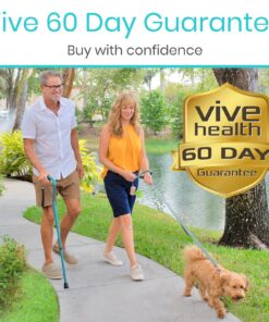 Vive Walking Cane - Ergonomic Offset Patented Hand Grip - Lightweight Adjustable Walking Aid for Men, Women, Elderly - Non-Slip Tip, Sturdy Mobility Aid for Seniors, Supports Up to 250lbs (Purple) Teal 25 81HXyJbJUL