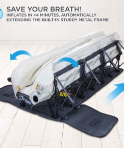 Alternative view of Ivation EZ-Bed (Twin) Air Mattress with Frame & Rolling Case, Self Inflatable, Blow Up Bed Auto Shut-Off, Comfortable Surface AirBed, Best for Guest, Travel, Vacation, Camping Twin