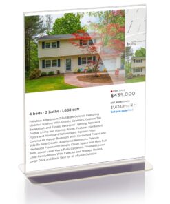 Officemate - OIC23005 Upright Vertical Sign Holder, 8.5 x 11 Inches, Clear, 1 Holder (23005) 5 81Hb0VoJt5L