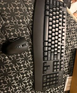 Wireless Keyboard and Mouse Combo, EDJO 2.4G Full-Sized Ergonomic Computer Keyboard with Wrist Rest and 3 Level DPI Adjustable Wireless Mouse for Windows, Mac OS Desktop/Laptop/PC black 35 81Hcg4M60jL