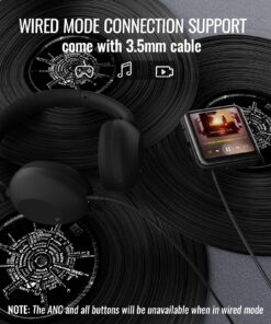 Pointcinco Active Noise Canceling Headphones, Over Ear Headphones with Mic, 60 Hours Play Time On Ear Bluetooth Headphones with Deep Bass, Foldable Headphones with HiFi Audio for Music P1 59 81Hdbbqx0L