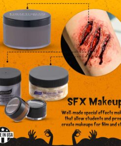 Graftobian Special FX Trauma Pro SFX Makeup Kit - Professional Makeup Kit for Halloween, Cosplay, and Movie, Easy-to-use Cosmetics Collection Set for Beginners, Complete Special Effects Makeup Kit 10 81HeuuvzRL
