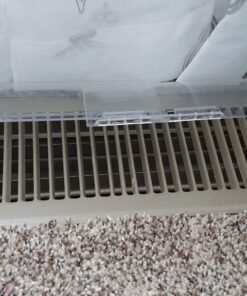 Frost King Unbreakable Heat and Air Deflector, Clear Plastic, 2 3/4” Tall, Width Adjustable 10” to 14” Unbreakable, expands 10" to 14" 44 81HfjJOi1NL