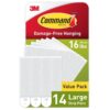Command Large Picture Hanging Strips, White, Holds Up to 16 Lbs, 14-Pairs, Easy to Open Packaging 14 Pairs 25 81Hg6Q9Lx1L