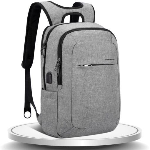 kopack Laptop Backpack, 15.6 Inch Slim Anti-theft Laptop Backpack With USB Charging Port, Functional Travel Business College Commute Backpack for Men Women Gray